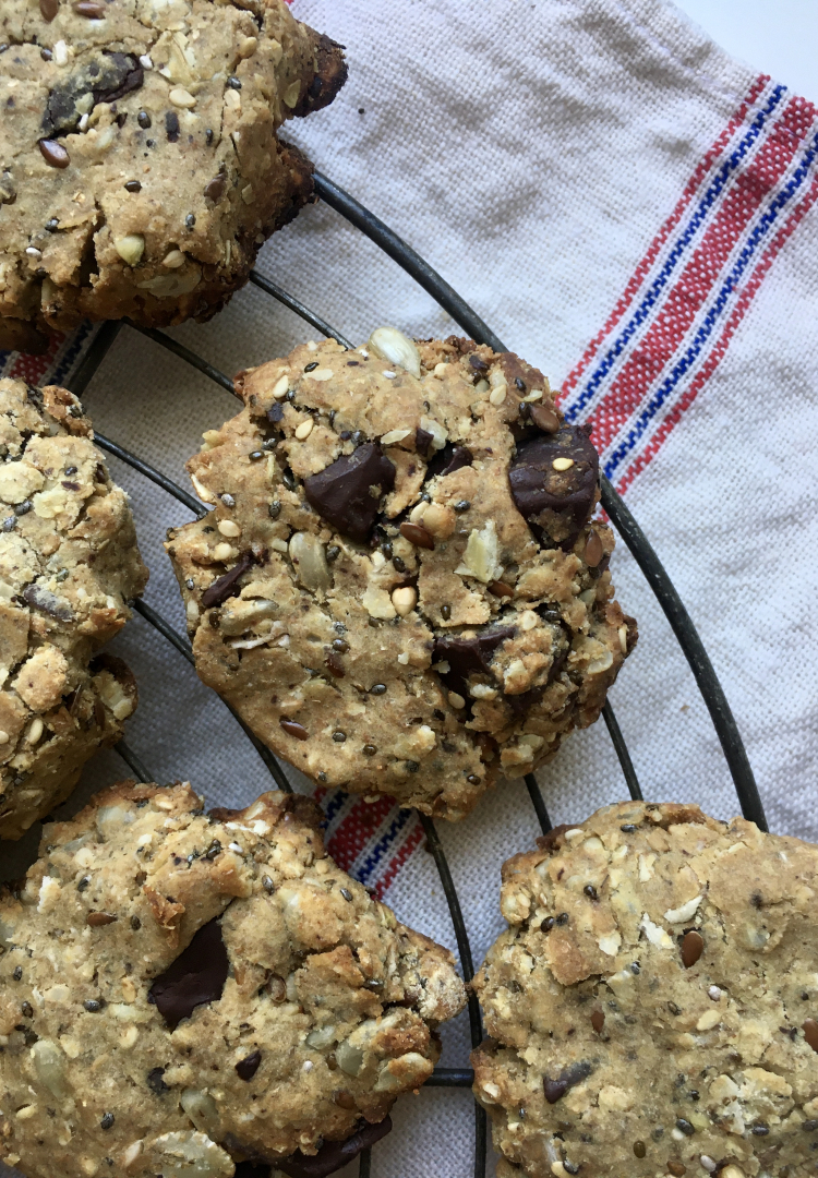 Cookies vegan aux graines et pépites (1/3)